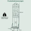 Rankgitter für Kletterpflanzen freistehendes Kletterblumenständer aus Metall mit klappbarem Regal Dunkelgrün