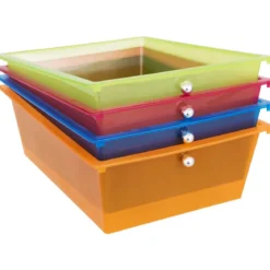 Rollwagen 4 Schubladen Bad Rollcontainer Küchenwagen mit Rollen 58,5 x 37 x75 cm