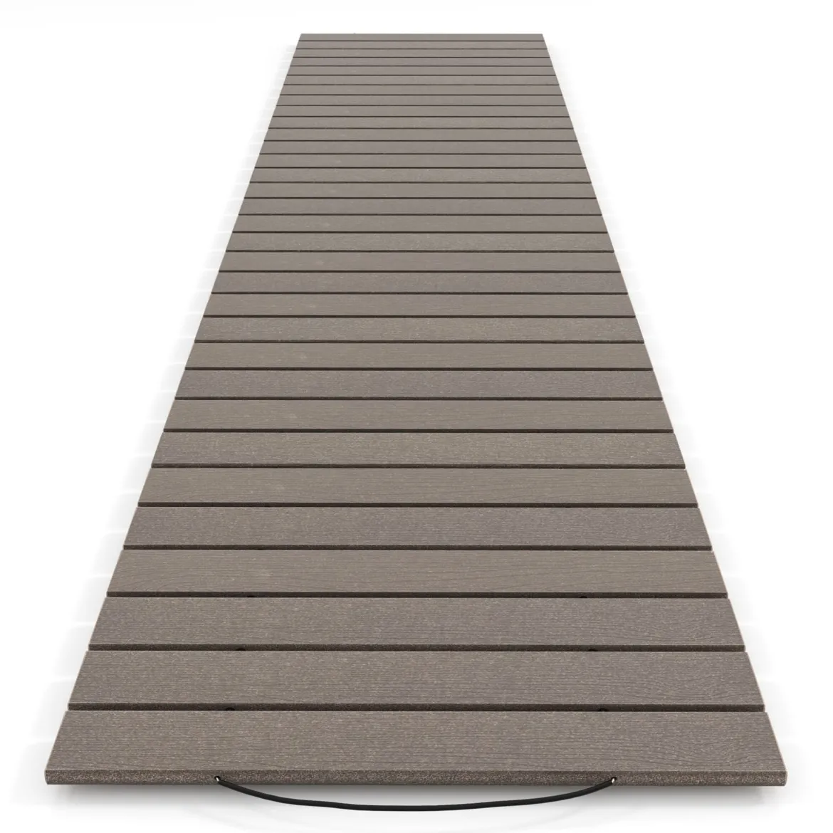 Rollweg aus HDPE 242 x 55cm Gehweg ausrollbar Gartenweg wetterfest Gehwegplatte Trittplatte für Hochzeit Grau