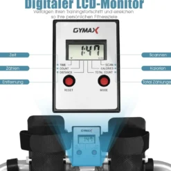 Rudermaschine mit LCD-Monitor Rudergerät hydraulischer Ruderbank 110 x 77 x 21 cm Grau + Schwarz