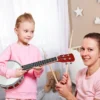 4 Saiten Banjo 24 Zoll mit Reinigungstuch Stimmgerät Gurt Saiten Tasche Reise Banjolele Set für Kinder & Anfänger