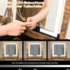 Schminkset mit Klappspiegel 2-in-1-Schminktisch & Schreibtisch 80 x 50 x 76 cm Braun