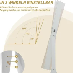 Schmuckschrank Spiegelschrank mit Ganzkörperspiegel & Schubladen & LED Weiß