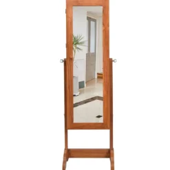 Schrank Schmuckschrank mit Spiegel Abschließbare Schränke 40 x 38 x 155 cm