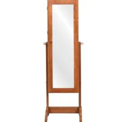 Schrank Schmuckschrank mit Spiegel Abschließbare Schränke 40 x 38 x 155 cm