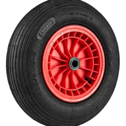 Schubkarrenrad 4.80/4.00-8 Ø 400 mm Vollgummi Sackkarrenrad bis 250 kg belastbar Schwarz