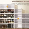 Schuhregal 10-stöckiger Schuhschrank mit herausnehmbaren Regalen stapelbare Schuhboxen für 40 Paar Schuhe