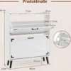 Schuhschrank mit 2 Klappschubladen Freistehendes Schuhregal 80 x 24 x 103 cm Weiß