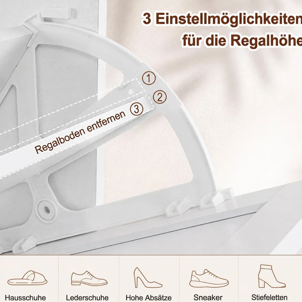 Schuhschrank mit 2 Klappschubladen Freistehendes Schuhregal 80 x 24 x 103 cm Weiß
