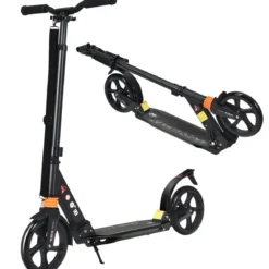 Scooter Roller klappbar Zusammenklappbarer Trittroller Tretroller ABEC7-Lager 3 Höhen verstellbar Sport Kickscooter Kickroller Schwarz