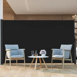 Seitenmarkise Garten Sichtschutz Ausziehbar aus Aluminium mit seitlichem Griff 180 x 300 cm