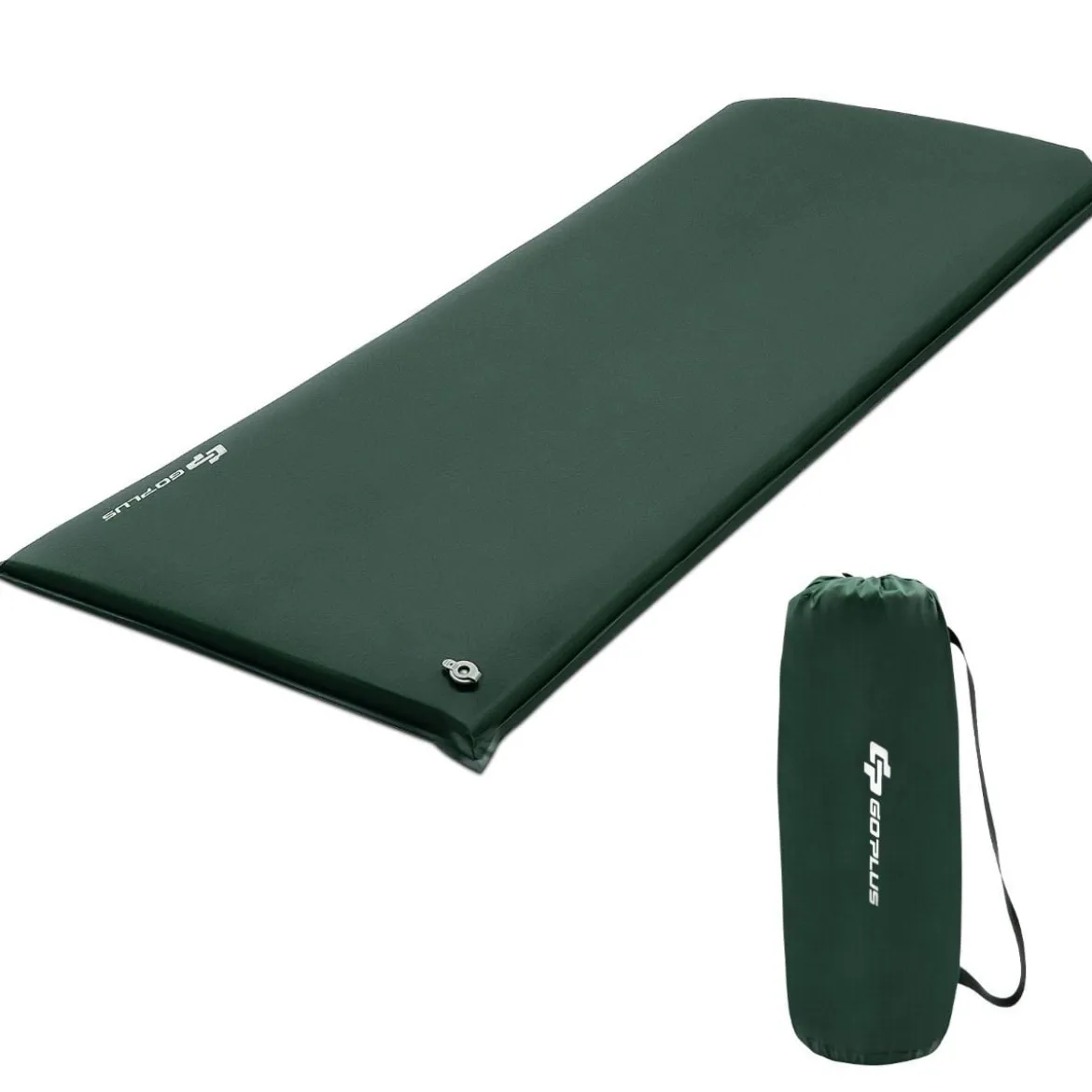 Selbstaufblasende Isomatte 7,6 cm Dicke Campingmatratze mit Eingebautem Ventil Grün