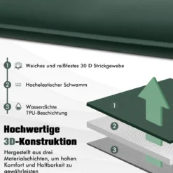 Selbstaufblasende Isomatte 7,6 cm Dicke Campingmatratze mit Eingebautem Ventil Grün