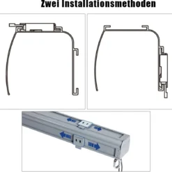 Senkrechtmarkise Wasserdichter Sichtschutz Kassettenmarkise 2,5 x 1,6 m Dunkelgrau