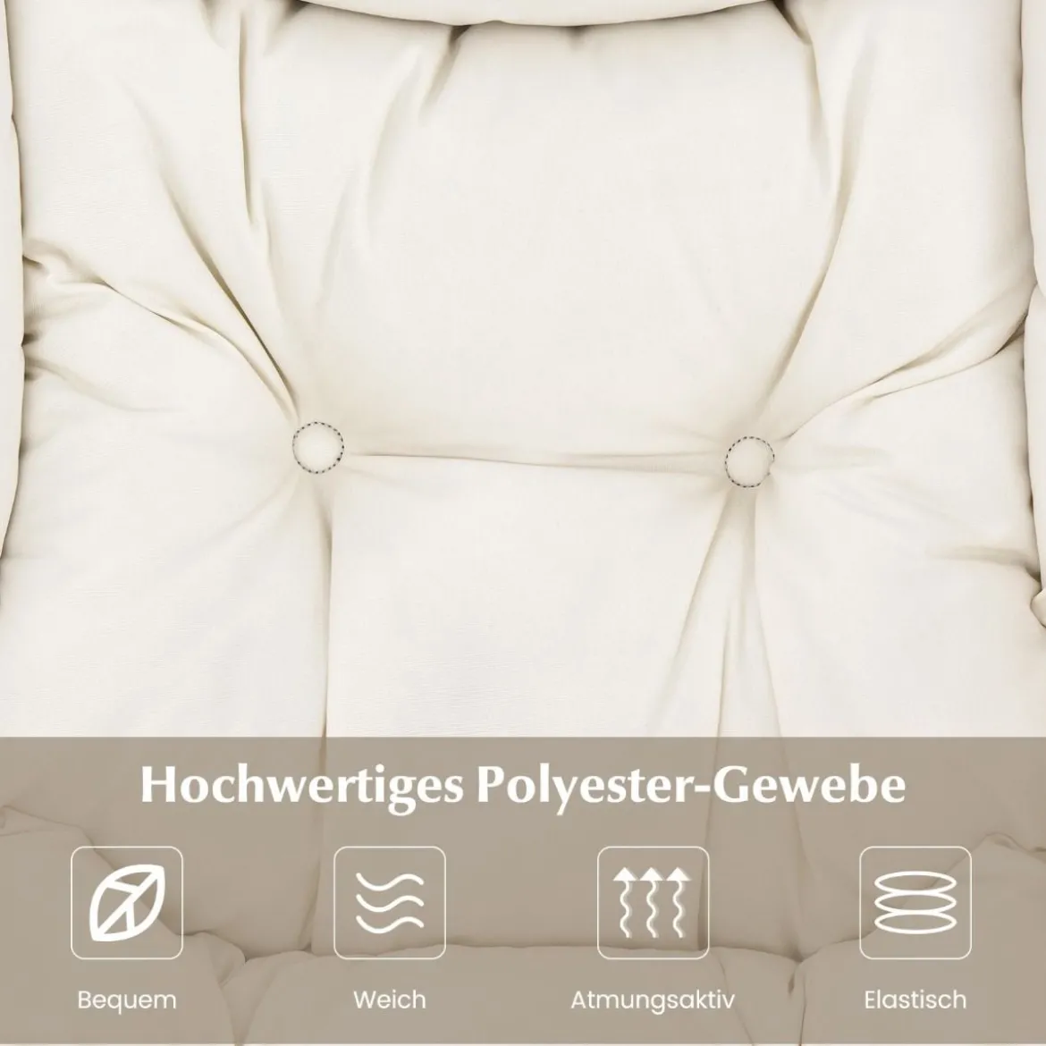 Sessel mit Hocker & Armlehnen & Seitentasche & Fußstütze Relaxsessel Ohrensessel
