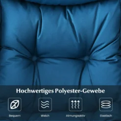 Sessel mit Hocker & Armlehnen & Seitentasche & Fußstütze Relaxsessel Ohrensessel