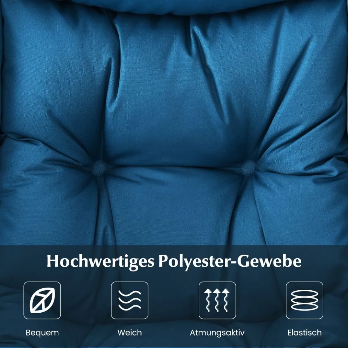 Sessel mit Hocker & Armlehnen & Seitentasche & Fußstütze Relaxsessel Ohrensessel