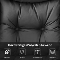 Sessel mit Hocker & Armlehnen & Seitentasche & Fußstütze Relaxsessel Ohrensessel