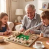 Shut The Box Spiel für 2-4 Spieler Würfelspiel mit 2 Würfel & Robustem Kiefernholz Klappenspiel Natur