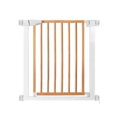 Sicherheitsgitter Haustiergitter mit Automatischem Schließen & Öffnen 71 x 4,5 x 79 cm Weiß