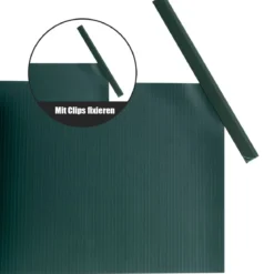 Sichtschutzfolie Zaunblende PVC Zaunfolie Gartenzaun Abdeckung Sichtschutz Windschutz 35 m x 19 cm Dunkelgrün