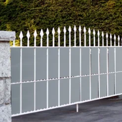 Sichtschutzfolie Zaunfolie Gartenzaun Abdeckung PVC Zaunblende Abdeckung Sichtschutz 35 m x 19 cm Hellgrau
