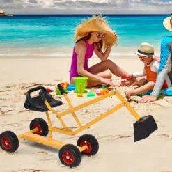 Sitzbagger mit 360° Drehbarem Sitz Bagger Spielzeug auf Rollen