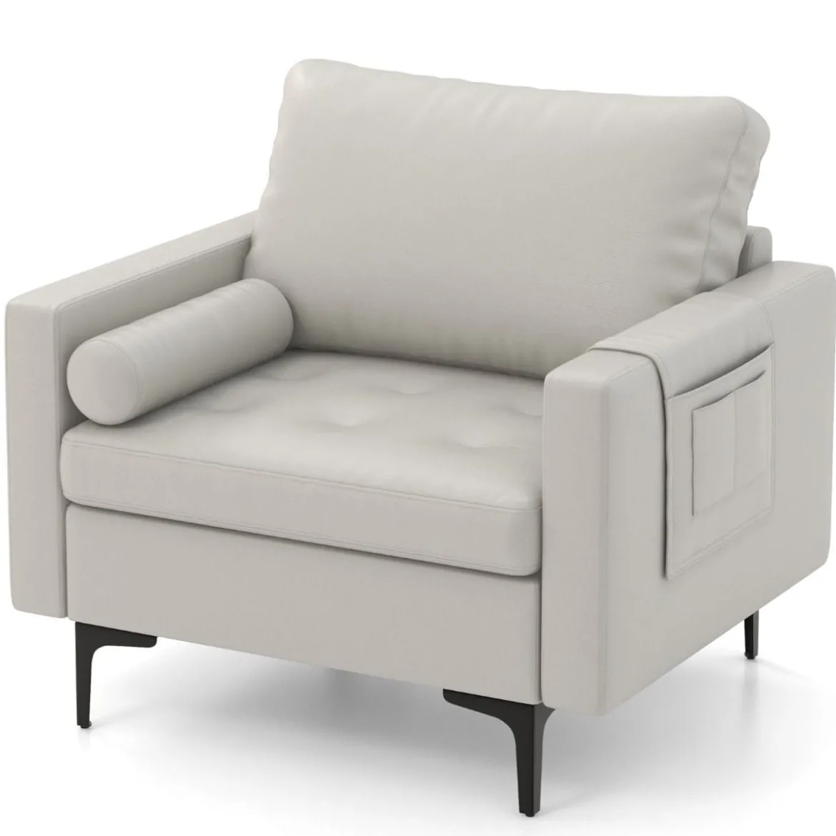 1 Sitzer Sofa / 2 Sitzer Sofa / 3 Sitzer Sofa mit USB-Anschluss und Steckdose Hellgrau
