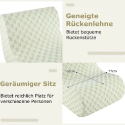 Sitzsack mit Hocker Sitzsack mit Hoch Elastischem Schwamm Bodenstuhl Boden Sessel Grün