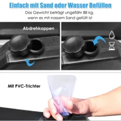Sonnenschirmfuß Balkonschirmständer für Außenbereich 90cm x 90cmx 10cm Schwarz