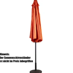 Sonnenschirm mit Solar- LED-Beleuchtung Ampelschirm Gartenschirm 3m
