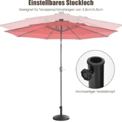 Sonnenschirmständer aus Kunstharz mit 46 cm Durchmesser Bronze
