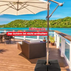 Sonnenschirmständer 80 Liter / 108 kg befüllbar mit Wasser oder Sand Schirmständer