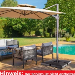 Sonnenschirmständer 80 Liter / 108 kg befüllbar mit Wasser oder Sand Schirmständer