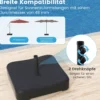 Sonnenschirmständer mit Sandsäcken (80 kg Füllkapazität) & 2 Feststellknöpfen Schirmständer
