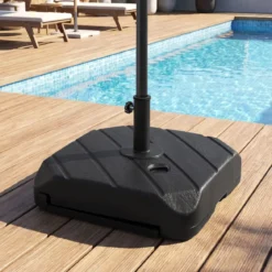 Sonnenschirmständer Schirmständer Sonnenschirm Befüllbar bis. 95 kg Schirmhalter mit Rollen