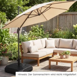 Sonnenschirmständer Schirmständer Sonnenschirm Befüllbar bis. 95 kg Schirmhalter mit Rollen