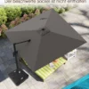 Sonnenschirm 300 x 300 cm Ampelschirm mit Kurbel Gartenschirm neigbar 360° drehbar Anthrazit