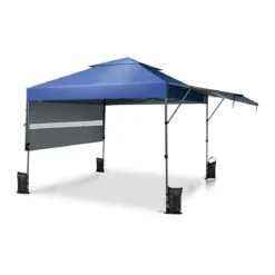 Sonnenschutzzelt Aufklappbares Überdachungszelt 300 x 537 x 270-290 cm Blau