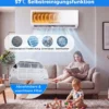 Split Klimaanlage 12000BTU (3,4 kW) mit Heizfunktion Klimasplittgeräte leise mit Kältemittel R32 & Montagematerial