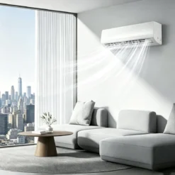 Split Klimaanlage 12000BTU (3,4 kW) mit Heizfunktion Klimasplittgeräte leise mit Kältemittel R32 & Montagematerial