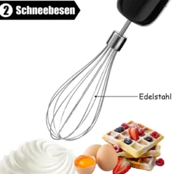 Stabmixer Set Mixstab Pürierstab Handmixer Mixer Zerkleinerer Edelstahl 2 Geschwindigkeiten