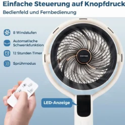 Standventilator mit Fernbedienung Leiser Ventilator mit 90°-Schwenkfunktion