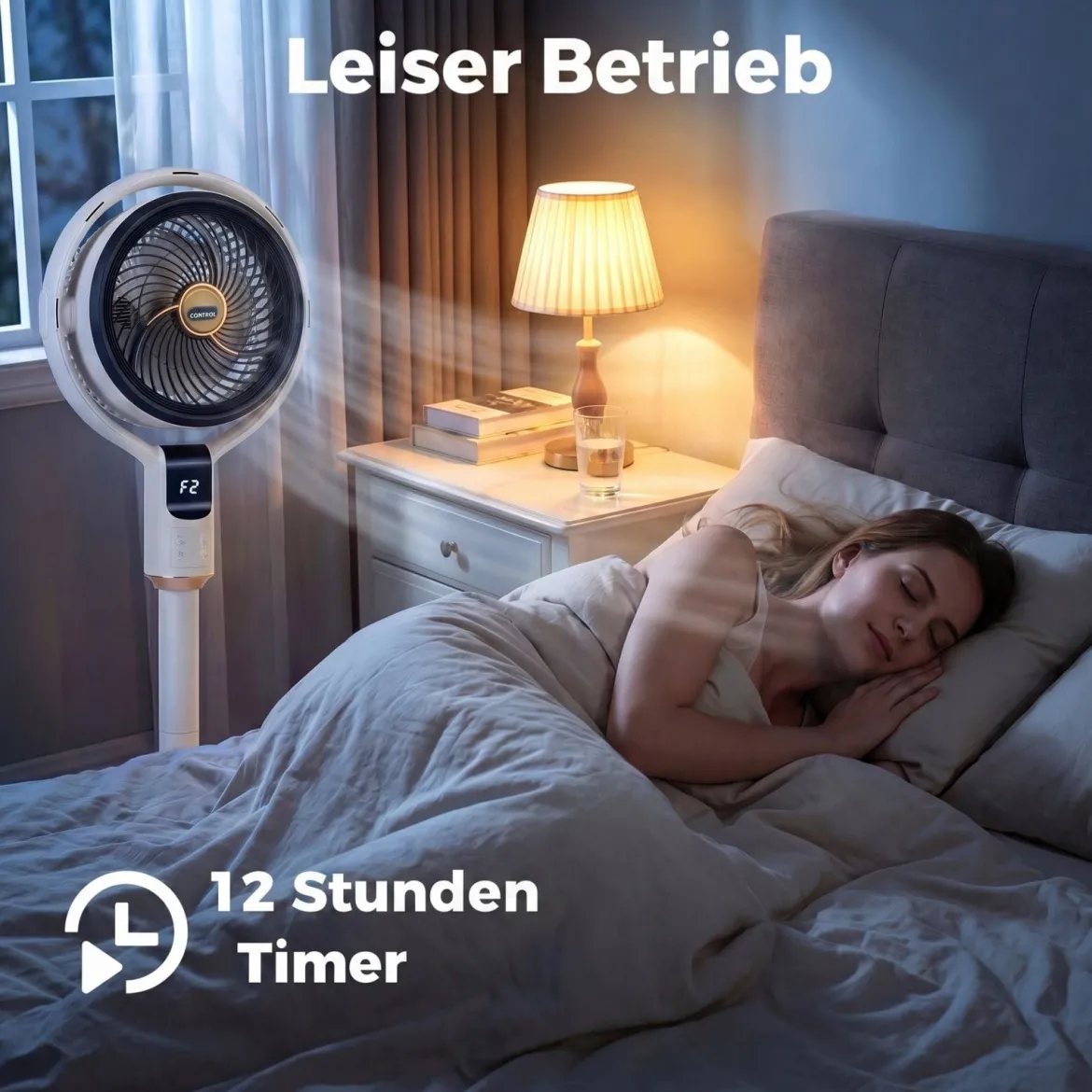 Standventilator mit Fernbedienung Leiser Ventilator mit 90°-Schwenkfunktion