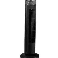 Standventilator schlank & kompakter Turmventilator Säulenventilator 70cm hoch mit 45 Nennleistung im eleganten Schwarz