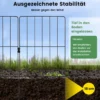 15 Stück Dekorativer Gartenzaun Metall Beetzaun Steckzaun Dekozaun Absperrzaun Schwarz