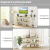 3-stöckiger TV-Schrank Fernsehtisch für Fernseher bis zu 65 Zoll Gold 140 x 41 x 82 cm