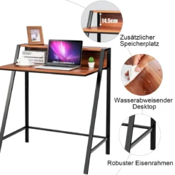 2-stöckig Schreibtisch Computertisch Arbeitstisch Bürotisch Büromöbel