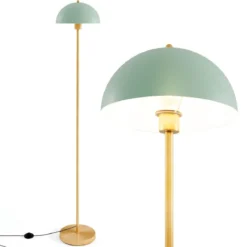 Stehleuchte Wohnzimmer 163cm E27 Fassung Stehlampe mit bruchsicherem Lampenschirm
