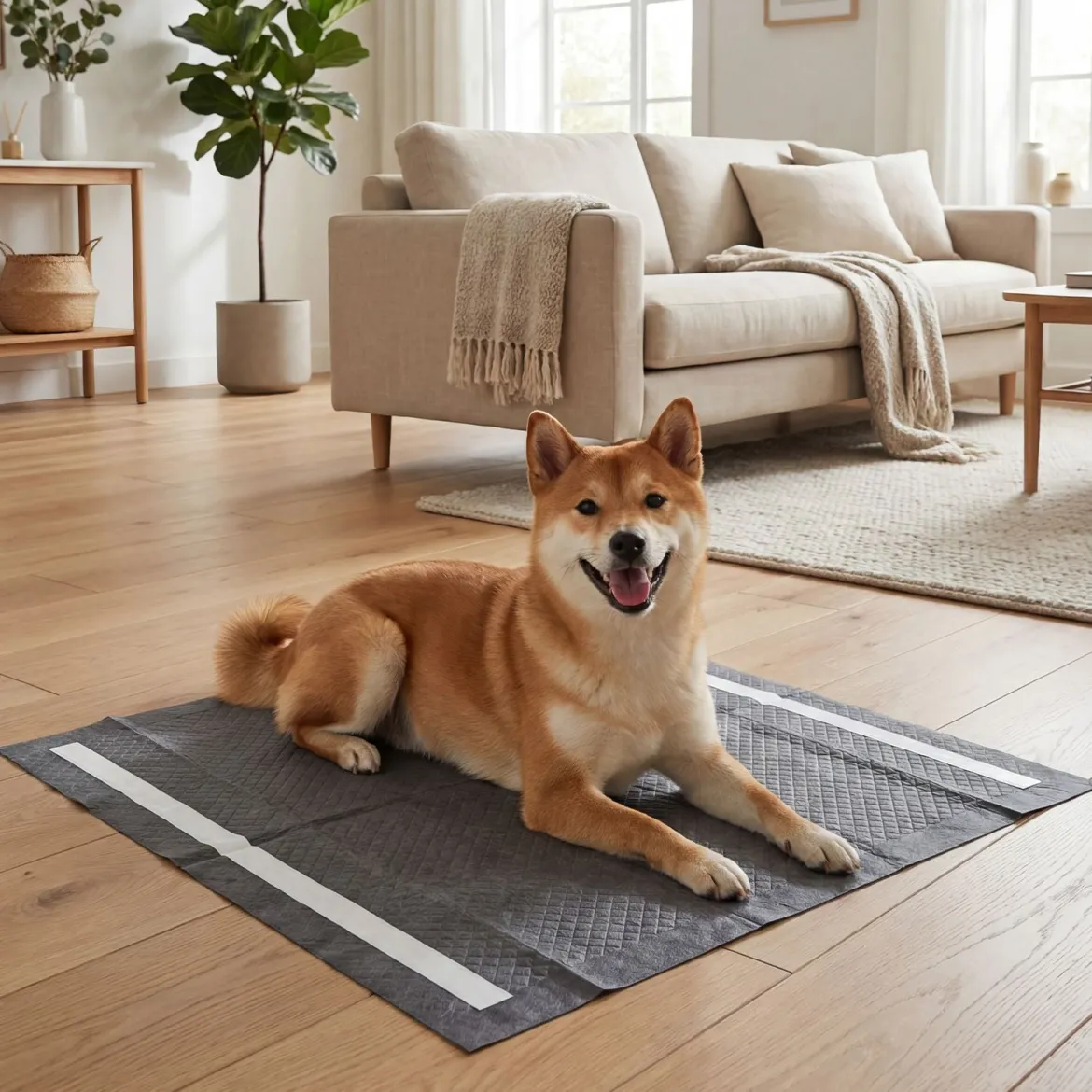 150 STK Welpen Unterlagen Aktivkohle 6-lagige PIPI Matten für Hunde schnell trocknend 60 x 60 cm
